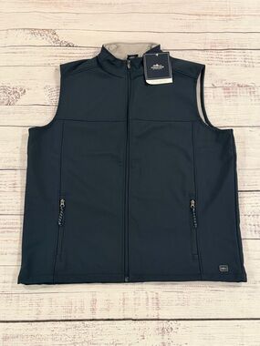 Charles River 9819 Men's XL (Navy Blue/Gray) Full-ZIp Classic Soft Shell Vest